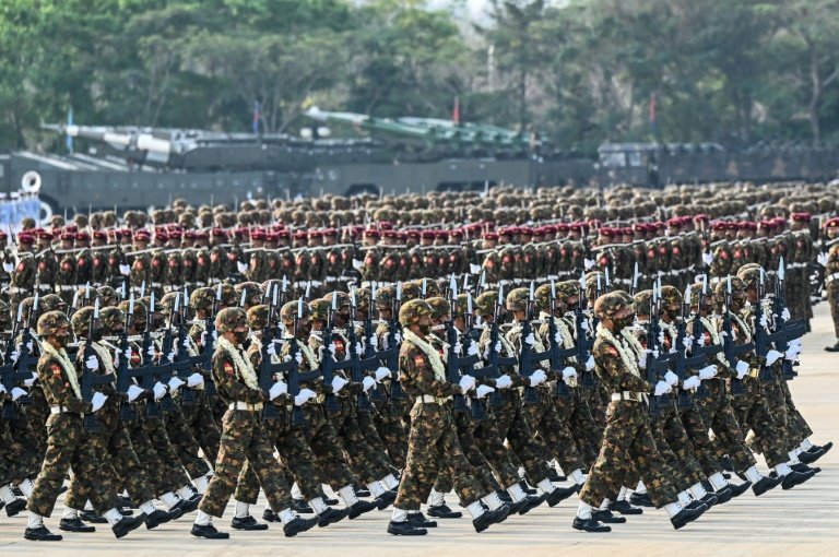 Myanmar army says will 'annihilate' coup opponents on crackdown anniversary