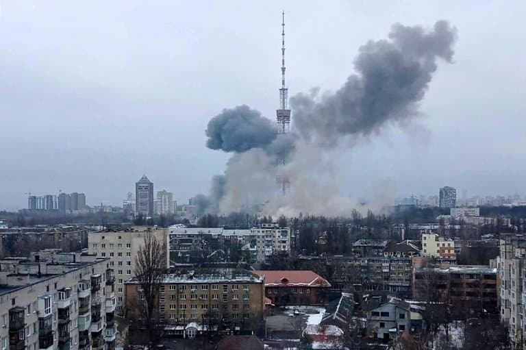 Five killed in Russian strike on Kyiv TV tower