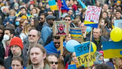 Photo of ‘Russians, go home!’ Pro-Ukraine protests sweep Europe