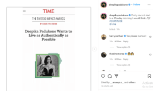 Deepika Padukone bags Time100 Impact Award for contributing to mental health