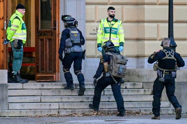 Two die in Swedish school attack, student suspected: police