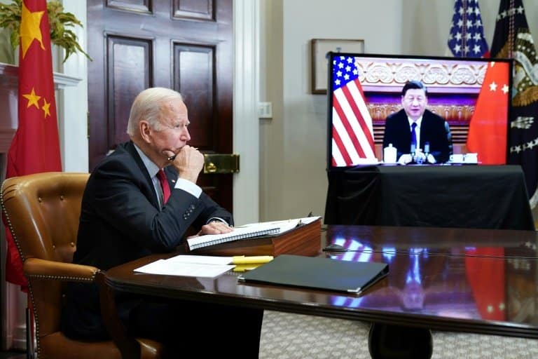 Xi speaks out against 'conflict' in call with Biden on Russia