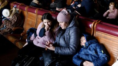 Photo of Fleeing Ukrainians go west, seeking refuge