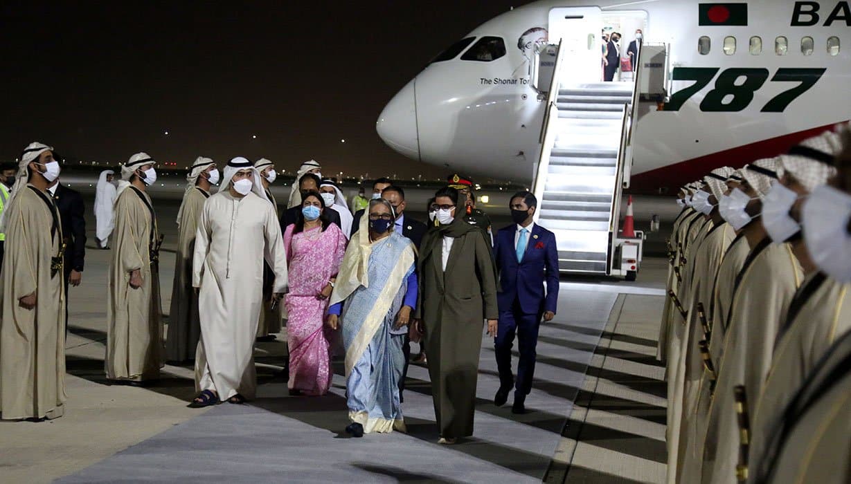 PM reaches Abu Dhabi