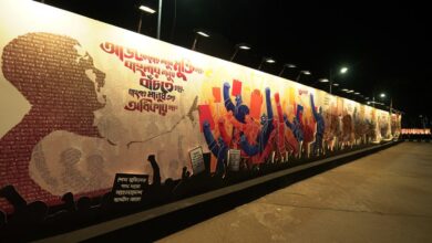 Photo of Fearless call of March 7 re-imagined through colours at Dhanmondi 32