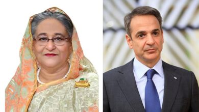 Photo of Greek premier phones PM, praises her role in Bangladesh’s development