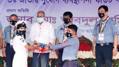 Photo of President for utilising scouting to build skilled manpower for development