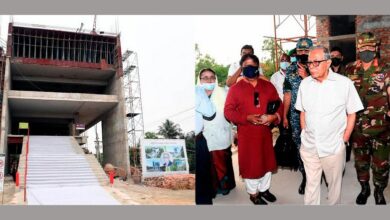 Photo of President visits under-construction ‘Mithamain Cantonment’