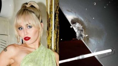 Photo of Miley Cyrus’ plane hit by lightning, forced to make emergency landing