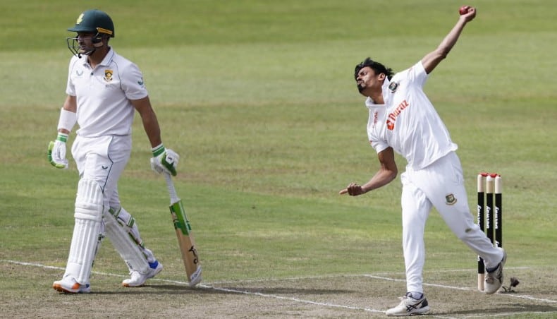 Taijul Islam checks South Africa’s batting progress