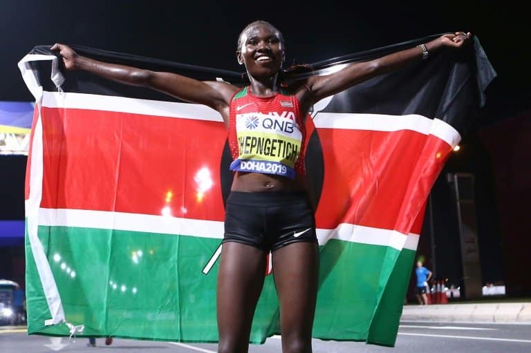 Kenyan marathon champ Chepngetich eyes faster time at worlds