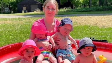 Photo of 23-year-old woman who thought she was infertile blessed with quintuplets