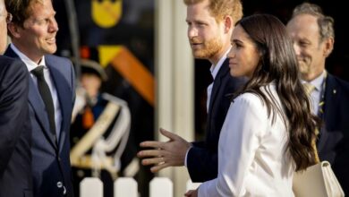 Photo of Harry, Meghan make first public appearance in Europe since royal exit
