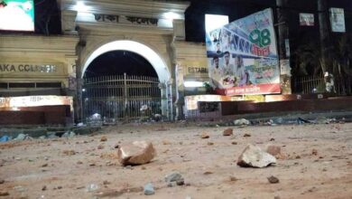 Photo of Blasts in front of Dhaka College halt traffic, stores closed
