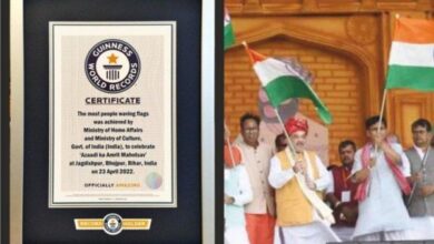 Photo of India breaks world record with 78,220 flags waved simultaneously