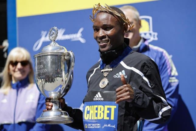 Kenya's Evans Chebet among winners in 126th Boston Marathon