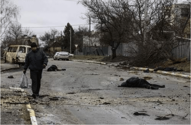 Bodies litter Ukraine town's street of death