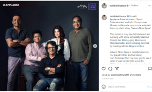 Twinkle Khanna's short story ‘Salaam Noni Appa’ gets film adaptation