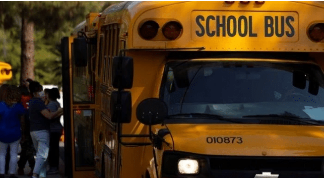 WATCH: Speeding car in US crashes into school bus with 23 children aboard