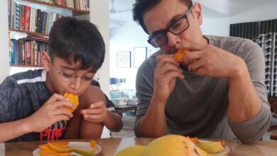 Photo of Aamir Khan and son Azad gorge on mangoes, fans say ‘waiting for Laal Singh Chaddha’