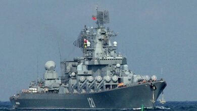 Photo of Russian warship hit by two Ukrainian missiles before sinking