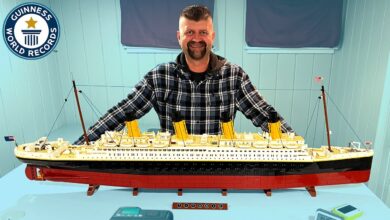 Photo of Man assembles Lego Titanic set in under 11 hours for Guinness World Record