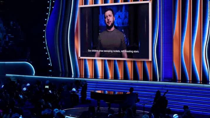 Grammys 2022: Ukraine President Zelensky appeals in taped video, 'Support us in any way, but silence' | WATCH