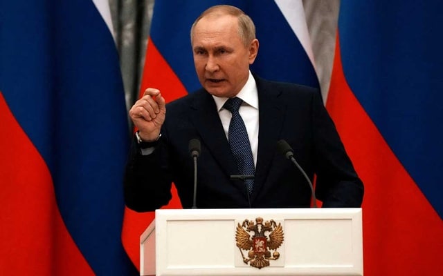 Vladimir Putin defends war, says its goals are 'noble'