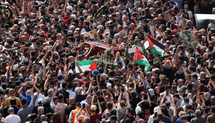 Thousands mourn at Jerusalem funeral for Al Jazeera journalist killed by Israel