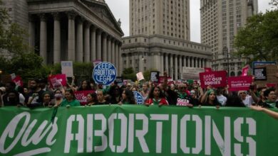 Photo of ‘My body my choice’: Thousands rally across US for abortion rights
