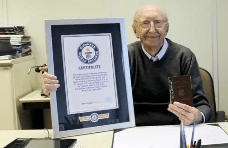 100-Year-Old Man Sets Record by Working for Same Company for 84 Years