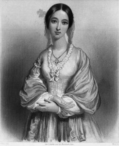 Engraved portrait of Florence Nightingale
