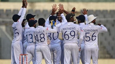 Photo of Bangladesh top order stumbles after Mathews, Chandimal hit tons