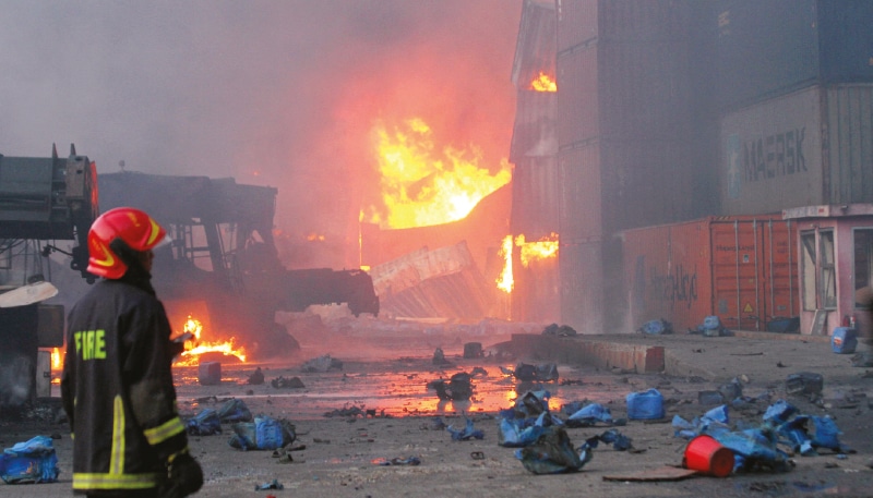 Nine firefighters die in Ctg depot fire