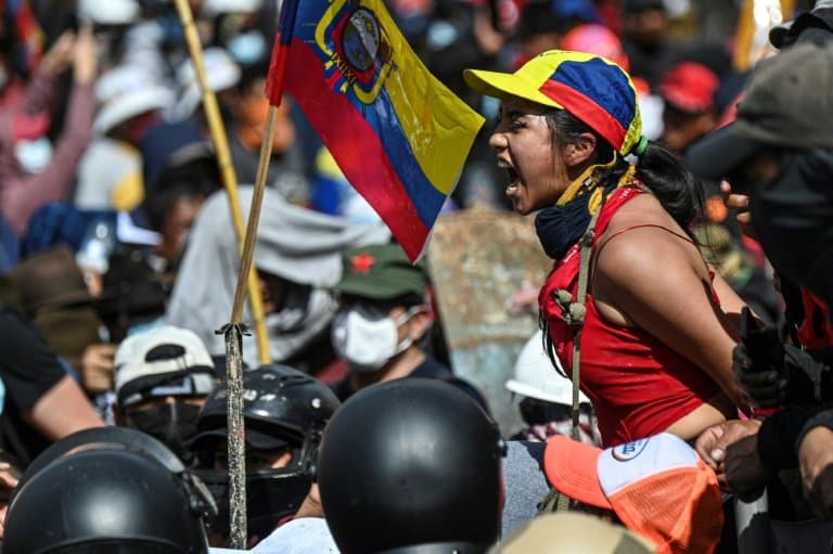 Ecuador president accuses Indigenous protesters of seeking coup