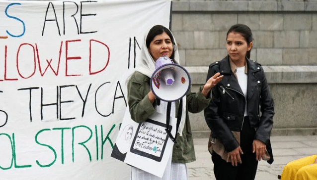 'Girls' education is a climate solution': Malala Yousafzai joins climate protest