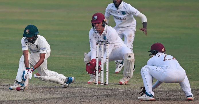 Bangladesh reach 77/2 at lunch against West Indies