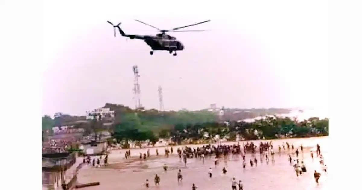 Man injured while receiving relief from helicopter succumbs