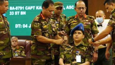 Photo of Kaniz Fatema who did not give up in the battle of life,  promoted to rank of Major