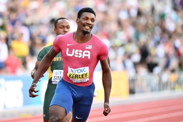 Kerley wins world 100m gold in US cleansweep