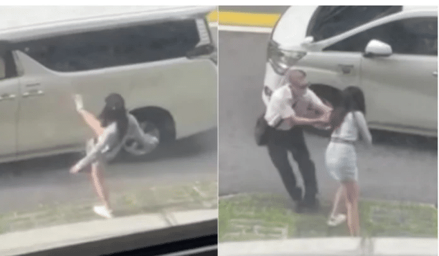 Man assaults woman for kicking his car
