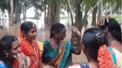 Photo of WATCH: Bride reaches groom’s house in boat during heavy rainfall