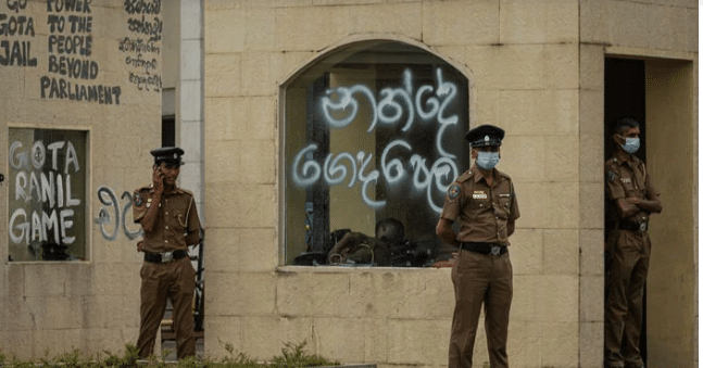 Sri Lankan forces raid anti-government protest camp