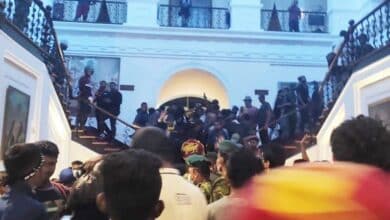 Photo of Lankan president flees as protesters storm his residence, Several injured