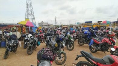 Photo of Bikers cross Padma River on ferry
