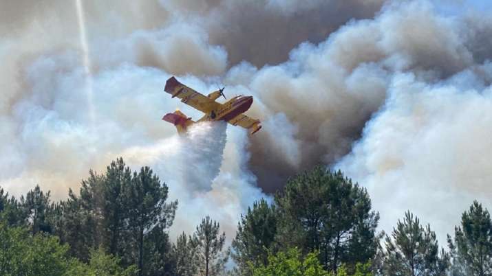Wildfires rage in Europe's France, Spain, Portugal; firefighting plane pilot killed