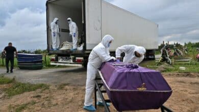 Photo of Bucha buries unidentified victims killed during Russian occupation