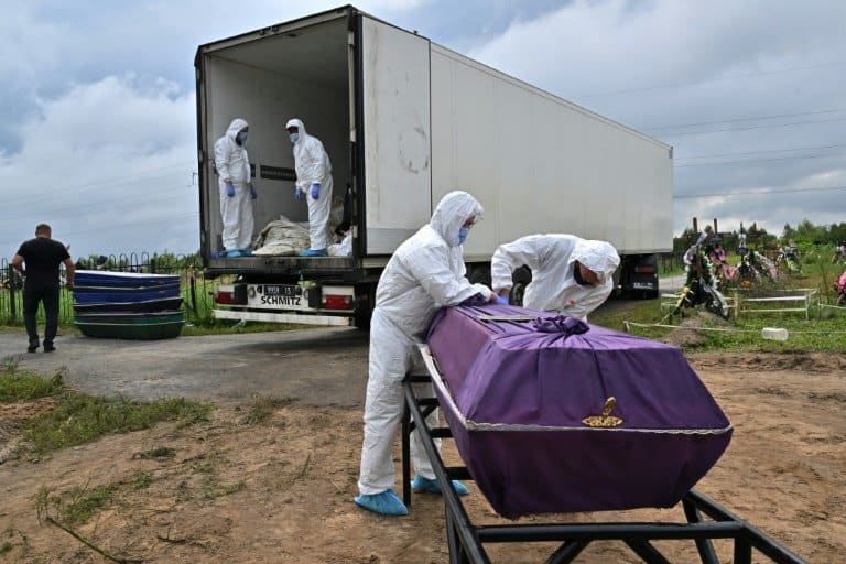 Bucha buries unidentified victims killed during Russian occupation