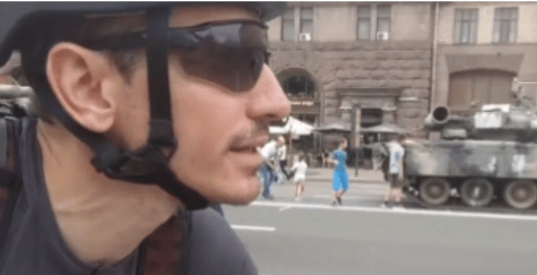 Watch: Ukrainian man spotted cycling through central Kyiv; here's what he says about Russian military tanks