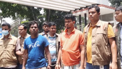 Photo of 2 suspects held in connection with robbery, rape on Tangail moving bus